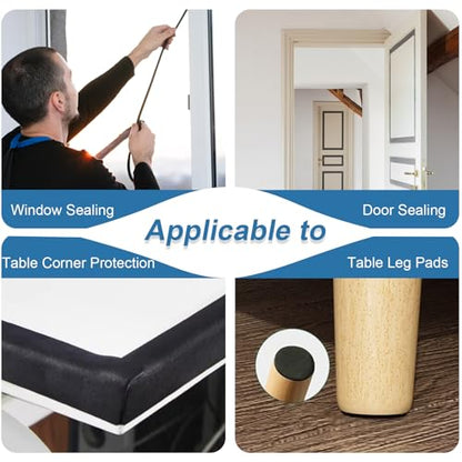Weather Stripping Door Seal Foam Tape for Doors Windows 1/2 Inch W x 1/4 Inch T 33 FT Strong High Density Foam Insulation Strips Adhesive Tape White - size: 1/2 Inch W x 1/4 Inch T 33 Ft White