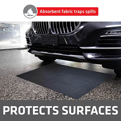 Drymate XL Oil Spill Mat (36" x 59") (2-Pack), Premium Absorbent Oil Pad, Reusable, Washable, Durable, Waterproof Backing Contains Liquids, Protects Garage Floor Surface (USA Made) - size: 36" x 59" (2-Pack)