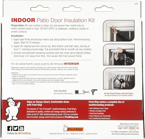 Frost King V76H Shrink Window Kit 84-Inch by 110-Inch, Clear - size: Pack of 2