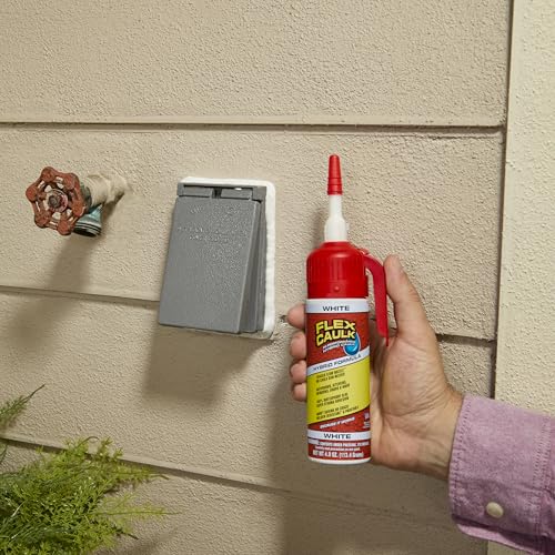 Flex Caulk, Waterproof & Weatherproof Hybrid Polymer Sealant, Strong, Paintable, Indoor, Outdoor, Bath, Shower, Sink, Window, Baseboards, Door, RV, Roof, Wood, Auto & Marine, Clear, 3 oz, 2-Pack - style: Hybrid, Clear, 3 oz, 2-Pack