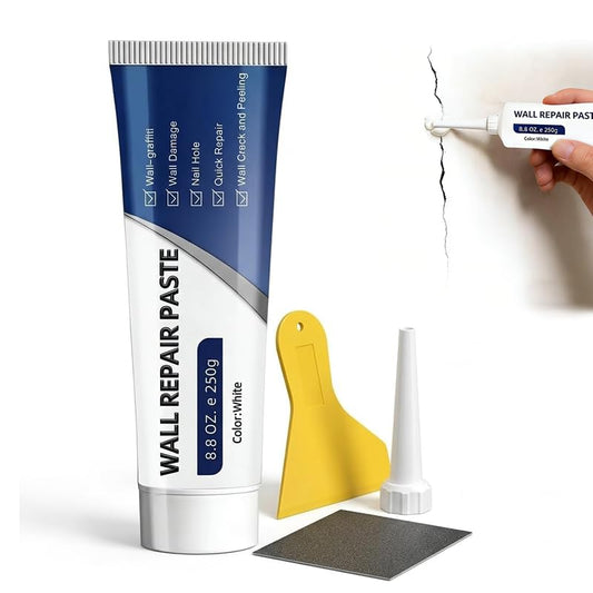 Drywall Repair Kit, 2026 Upgrade Wall Mending Agent, Quick Easy Wall Repair Paste Wall Spackle with Scraper for Effortless Hole Filling and Surface Mending (1 PCS) - color: 1 PCS