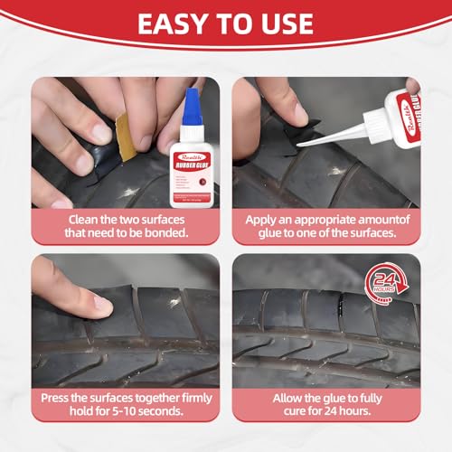 Rubber Glue 30g 2 Pack – Strong, Waterproof & Heat-Resistant Adhesive for Rubber, Leather & Tires – Fast-Drying, Flexible & Non-Toxic – Perfect for DIY & Repairs - size: 60g, style: Rubber Glue