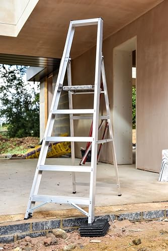 Ladder Stabilizer & Leveler – Non-Slip Safety Base for Ladders on Uneven Ground, Grass, Gravel & Soft Surfaces – Prevents Sinking, Durable Ladder Safety Accessory for Home & Jobsite