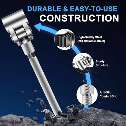 Upgraded Door Hinge Adjustment Tool, Adjustable Hinges Wrench, Stainless Steel Hinge Repair Kit for Sagging Doors
