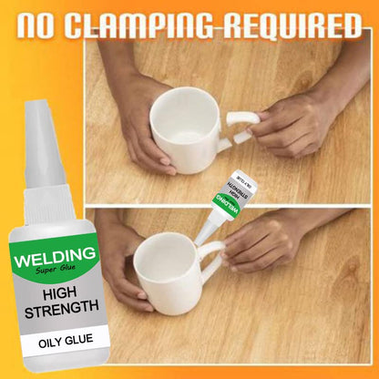 150ML Welding High-Strength Oily Glue, Jue-Fish Multifunctional Glue, Universal Super Glue, Instant Bonding, Strong Adhesion, Repairs Last Long Time for Metal, Wood, Ceramics,Leather, Glass (3PCS) - color: clear3pc