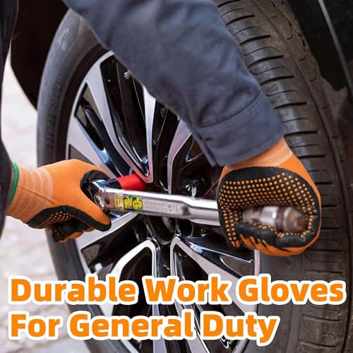 Schwer 24 Pairs Safety Work Gloves MicroFoam Nitrile Coated, Certified Level 6 Abrasion Resistant Gardening Gloves with MicroDot Grip, Touchscreen, General A1 Cut Resistant Glove, LT5619, L - size: Large, style: 24 Pairs