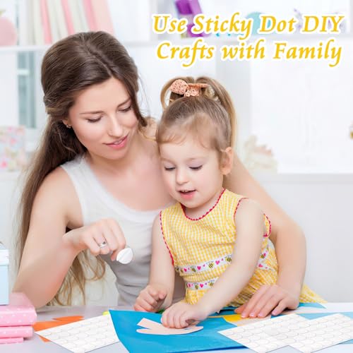 JANYUN 140 Pcs Double Sided Sticky Dots Removable Round Putty Clear Double Sided Tape for Crafts No Trace Sticky Tack Adhesive Tape (30 mm) - size: 1.18" Round