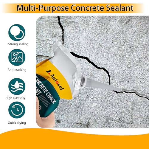 Concrete Crack Filler, High Elasticity Cement Crack Repair Sealant, Self-Leveling Waterproof Caulking Glue for Driveways, Walkways, Patios, Outdoor Concrete Joint Repair-4 PCS - style: 4.42LB