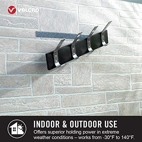 VELCRO Brand Extreme Outdoor Mounting Tape | 20Ft x 1 In, Holds 15 lbs | Strong Heavy Duty Stick on Adhesive | Mount on Brick, Concrete for Hanging, 30702 - size: 20 feet x 1 inch (Pack of 1)