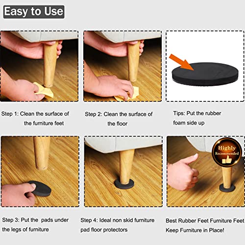 Anti Vibration Pads for Washing Machine, Non-Slip Furniture Pads for Hardwood Floors, Furniture & Washer Feet Stabilizer Stoppers Protectors, Keep Washing Machine from Moving & Sliding, (3.5", 16pcs) - size: 16Pcs 3.5"