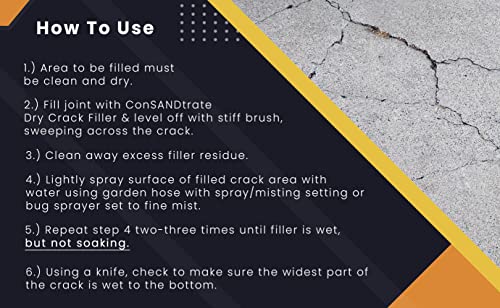 ConSandtrate Concrete Crack Filler - Gray - 3 lb. (Single Bottle) - Polymer Based Sealant for Filling in Concrete Cracks on Driveways, Walkways and Patios (Tan) - color: Tan