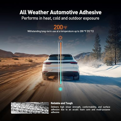 Double Sided Tape 0.39" x 15.4Ft Heavy Duty Mounting Tape Made of 3M Strong Adhesive Waterproof Foam Tape for Automotive Interior Exterior Use and Home Office Deco Use - size: 0.39" x 15.4Ft