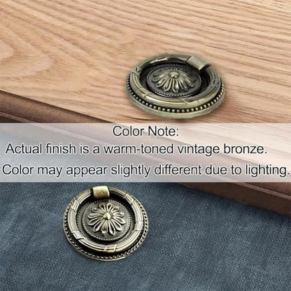 Drop Ring Handles Dresser Ring Pull Brass Oil-Rubbed Bronze 2 inch Diameter Cabinet Cupboard pulls Drawer Ring Handle knob 6Pcs - color: Bronze, size: 2.1 inches