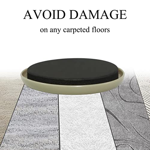 Furniture Sliders 8pcs 3 1/2 inch - Heavy Duty Reusable Round Sliders for Moving Furniture on Carpet, Easily Move Couches/Beds/Armoires - size: 8pcs 3.5" Beige