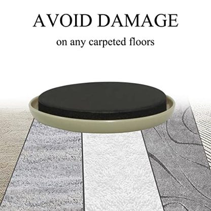 Furniture Sliders 8pcs 3 1/2 inch - Heavy Duty Reusable Round Sliders for Moving Furniture on Carpet, Easily Move Couches/Beds/Armoires - size: 8pcs 3.5" Beige