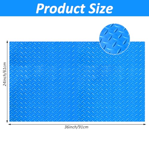 24"x36" Pool Ladder Mat, Protective Non-Slip Pool Step Pad with Texture，Protective Ladder Pad for Above Ground Swimming Pools Liner and Stairs (Blue) - size: 24"x36"