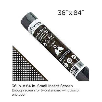 Saint-Gobain ADFORS Small Insect Screen Repair Kit for Window & Door, 36 inches x 84 inches, DIY Window & Door, For Screen Repair, Protects from Small Insect, Comes with Spline Tool & Spline