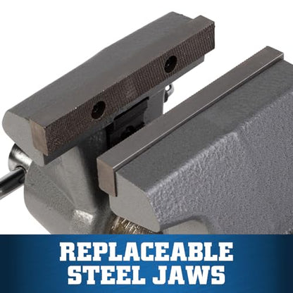 Wilton Mechanics Pro Bench Vise, 5-1/2" Jaw Width, 5" Jaw Opening, 3-5/8" Throat (Model 855M) - size: 5-1/2 in.