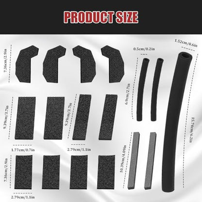 Hard Top Removable Seal Kit, Foam Blocker Compatible with 2007-2017 Jeep Wrangler JK and Wrangler JK Unlimited, Car Interior Accessories Replaces 68026937AB (Black/17pcs)