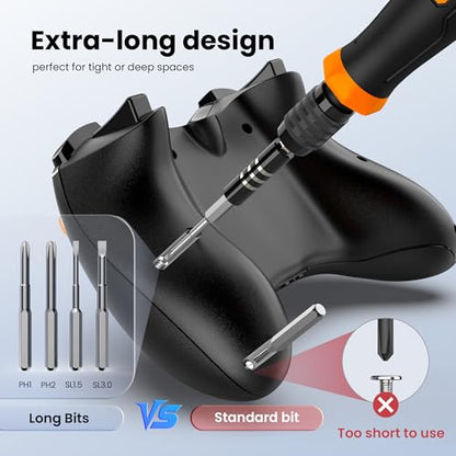 JOREST 152 in 1 Precision Screwdriver Set, Tool Gifts for Men, Magnetic Tool Kit with Torx Triwing Bits, Repair for Electronics,Macbook, Laptop, PC, RC, PS5, iphone,Jewelers, XBOX, Glasses - style: 152 in 1