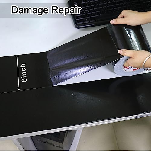 Wide Duct Tape, Industrial Grade 30Yards (90 ft) Wide 6'' Tape Duct, 9 Mil Heavy-Duty, Waterproof, Strong, Flexible, No Residue, for Crafts & Home Improvement (Black, 6'' x 90ft) - color: Black, size: 6'' x 90ft