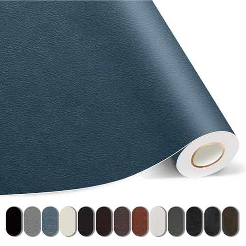 Kangshoon Leather Repair Patches, Self-Adhesive Leather Repair Tape, Stretch Vinyl Repair Kit for Couch Furniture Sofas Car Seats (Blue, 3.5X79 Inch) - color: Blue, size: 3.5X79 Inch