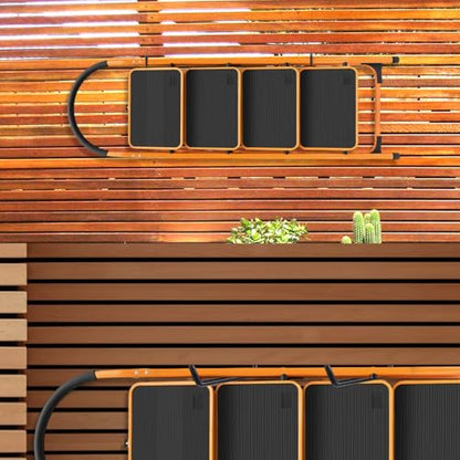6 Pack Heavy Duty Screw-in Hooks, 75LB Capacity Black Ladder Hooks - Vinyl Coated Wall Mount Storage Hangers for Garage, Bike, Folding Chair, Hose, Cord Organization