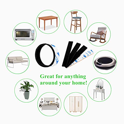 Felt Strips 10Pieces Pack 1x 6 Inches Self Adhesive Black Furniture Felt Strips Anti Scratch Heavy Duty 5mm Thick Floor Protector for Rocking Chair for Hardwood Floor - size: 10 Strips 1x6 inch