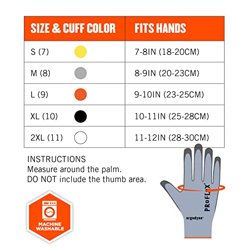 Ergodyne ProFlex 7025 Cut Resistant Work Gloves, ANSI A2, PU Coated Palms for Flexible No Slip Grip, Abrasion Resistant, Superior Fit and Feel, 18g,Blue - size: X-Large