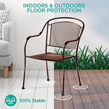 Wrought Iron Patio Furniture Feet Caps (32 Pack, Black) - 1.5" Round Plastic Outdoor Chair Leg Caps, Patio Furniture Replacement Feet - color: Black, size: 32 Gliders