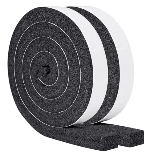 Yotache Air Conditioner Window Seal Kit - 1"x1" High Resilience Weather Stripping Foam Tape for AC Windows & Door Insulation, Noise Reducing, Air Leak Proof, 13Ft Long (6.5Ft x 2 Rolls, Black) - size: (1"×1") 13FT