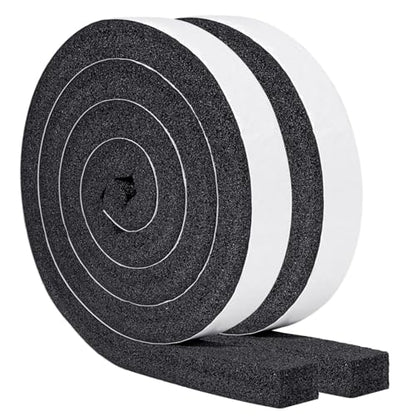 Yotache Air Conditioner Window Seal Kit - 1"x1" High Resilience Weather Stripping Foam Tape for AC Windows & Door Insulation, Noise Reducing, Air Leak Proof, 13Ft Long (6.5Ft x 2 Rolls, Black) - size: (1"×1") 13FT