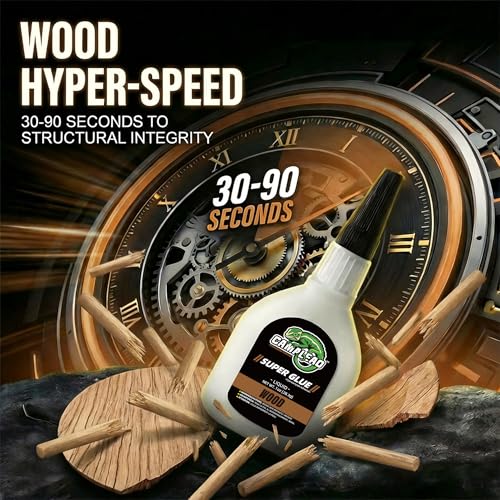 Wood Super CA Glue 1oz +1g Kit, Professional Clear Glue for Woodworking & Woodturning, Industrial Strength Instant Cyanoacrylate Adhesive for Stabilizing Crack, CA Finish, Spalted Wood, Gap-Filling - size: 1 Oz., style: Wood Glue