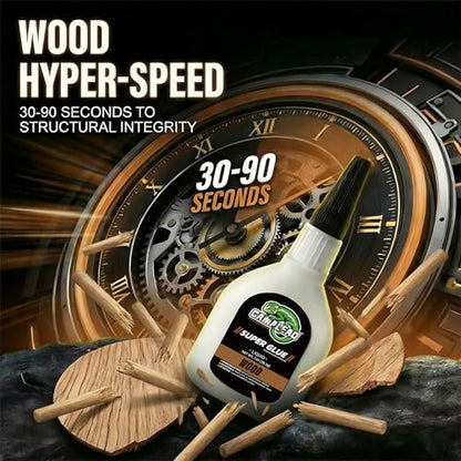 Wood Super CA Glue 1oz +1g Kit, Professional Clear Glue for Woodworking & Woodturning, Industrial Strength Instant Cyanoacrylate Adhesive for Stabilizing Crack, CA Finish, Spalted Wood, Gap-Filling - size: 1 Oz., style: Wood Glue