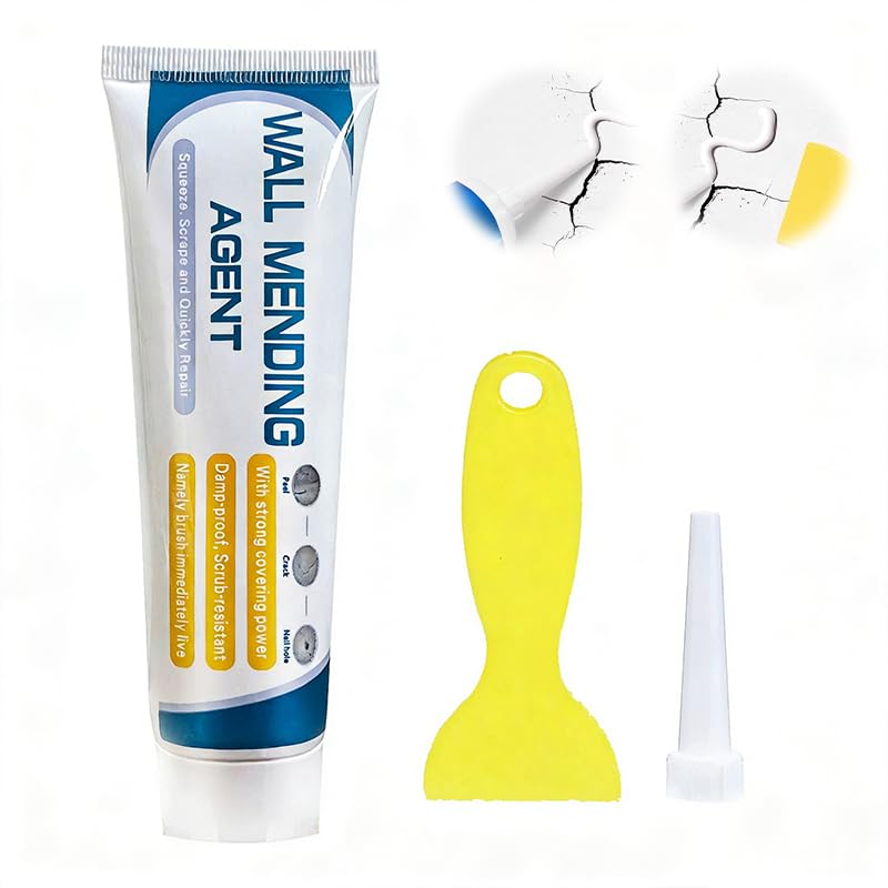 Drywall Patch Repair Kit: Wall Mending Agent for Holes & Cracks - Wall Repair Paste for Nail Holes, Dents & Small Damage (1 pcs) - color: 1 pcs