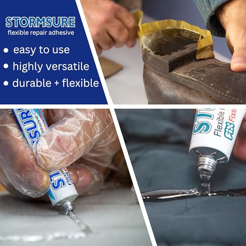 Stormsure Flexible Repair Adhesive 15g Clear– Heavy Duty Waterproof Adhesive, All-Purpose, Ultra-Durable, High Strength & Temperature Resistant