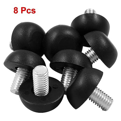 Litoexpe M8 Adjustable Furniture Leg Levelers, 8pcs Thread Screw in Furniture Leveling Feet Glides, Outdoor Patio Furniture Legs for Table, Chair, Desk, Cabinet