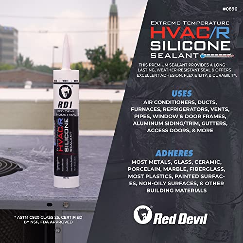 Red Devil 089650 Extreme Temperature HVAC/R Silicone Sealant, 280 ml, Aluminum, 12 Pack, Made in USA - color: Aluminum, size: 12 Pack
