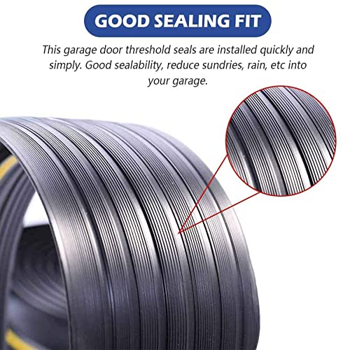 ToLanbbt 20Ft/6M Universal Garage Threshold Seal Strip with 300ml Black Sealants/Adhesives, Garage Door Bottom Weatherproof Strip Rubber DIY Weather Stripping Replacement (Black+Yellow) - color: Black+Yellow, size: 20 Ft (incl. 2 adhesives)
