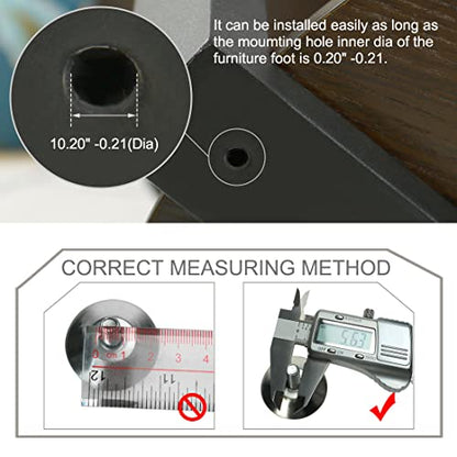 uxcell M6 x 20 x 30 Screw on Furniture Threaded Stem Glide Leveling Feet Protector Floor Adjustable Leveler for Table Chair Desk Leg 10 Pack