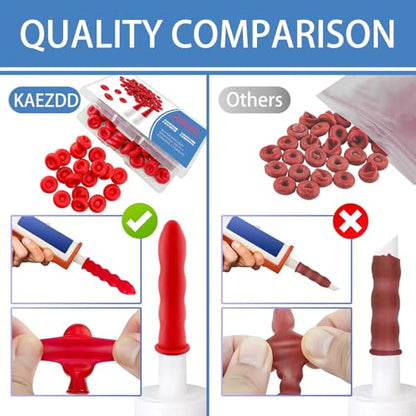 40 Pcs Caulk Tube Sealer Caps, Caulking Gun Tip Caps, Caulking Tool Accessory, Caulk Sealer Saver for Open Caulking Tube Sealing and Preserving, with Storage Box for Easy Storage