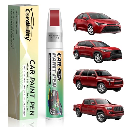 Barcelona Red Pearl(3R3) Touch Up Paint Pen for Toyota,Car Paint Scratch Repair Pen Quick and Easy Fix Auto Paint Scratch - color: Barcelona Red Pearl(3R3)for 4Runner/Avensis/Camry/Camry-models/Corolla/Corolla Cross/Corolla iM/Land Cruiser/Matrix/Prius/Pr