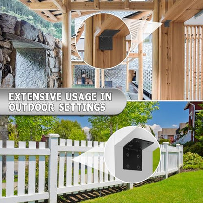 8 Pack L Brackets for Wood Matte Black Strong Corner Brace, Ribbed Corner Brackets for Wood Projects Furniture Fix and Replacement, Easy to Install, 2.5 x 2.75 x 2.75 in - size: 2.5x2.75in 8pcs