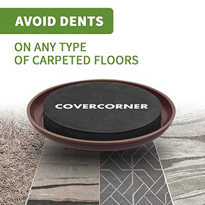 Furniture Sliders for Carpet 8 PCS - 4 3/4 inch Furniture Moving Slider Chair Legs Floors Protectors– Move Your Furniture Easy & Safely(for Carpet) Brown - size: 8 Pcs 4 3/4 Inch Brown