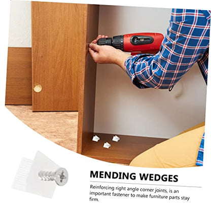 ARTIBETTER 200pcs Mending Wedges Corner Braces for Furniture Reinforcement Repair Kit for Dresser