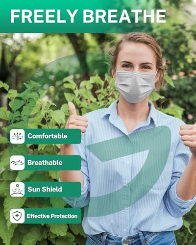 Disposable Face Masks Made in USA, 4 Ply for Families, Students, Breathable All-Day Wear & Safety, FSA HSA Eligible, ASTM Level 3 Medical Grade, 50 Pack, Dusky Bloom - color: Dusky Bloom, size: 50 Pack, style: Resealable Bag