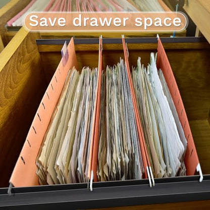 2 Pieces PVC Drawer Hanging File Rails Black Cabinet Rails for Hanging 1/2 Drawer Sides Letter Size File Storage Folder Organizer(for 3/4 Inch-wide, 24 Inch) - size: for 3/4 inch-wide, 24 Inch