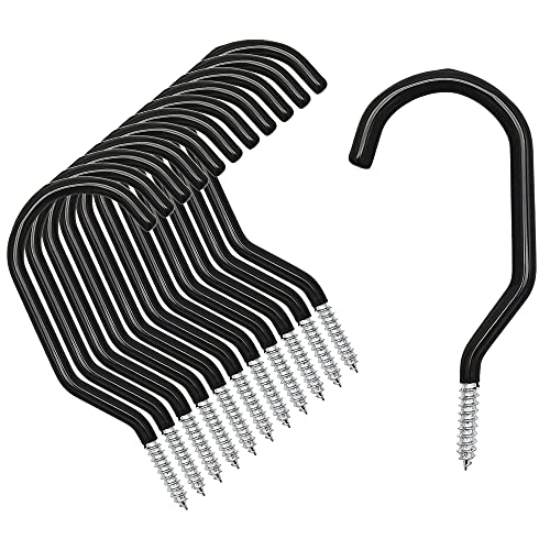 12PCS Heavy Duty Bike Storage Hooks Bicycle Wall Mounted Hooks Large Screw Hooks for Wall,Ceiling