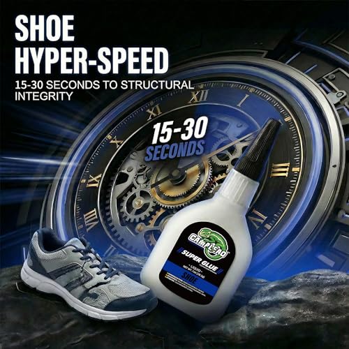 Shoe Super CA Glue 1oz +1g Kit, Flexible Clear Glue for Soles Boot Sneakers, Quick Dry Waterproof Instant Cyanoacrylate Adhesive for Leather, Rubber, Handbags, Fast Bonding - size: 1 Oz., style: Shoe Glue