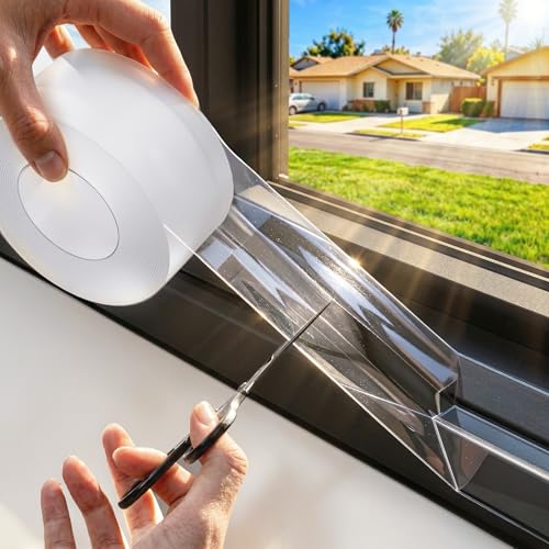 SWRT 20-Mil Thick Window Weather Sealing Tape Residue-Free, Heavy Duty Window Insulation for Summer, Weather Resistant, 2”x33FT Air Conditioner Window Seal Blocks Drafts for Doors Windows - size: 2 In * 33 FT